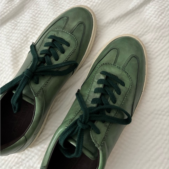 G.Brown Green Retro Leather Minimalist Sneaker - Picture 4 of 13